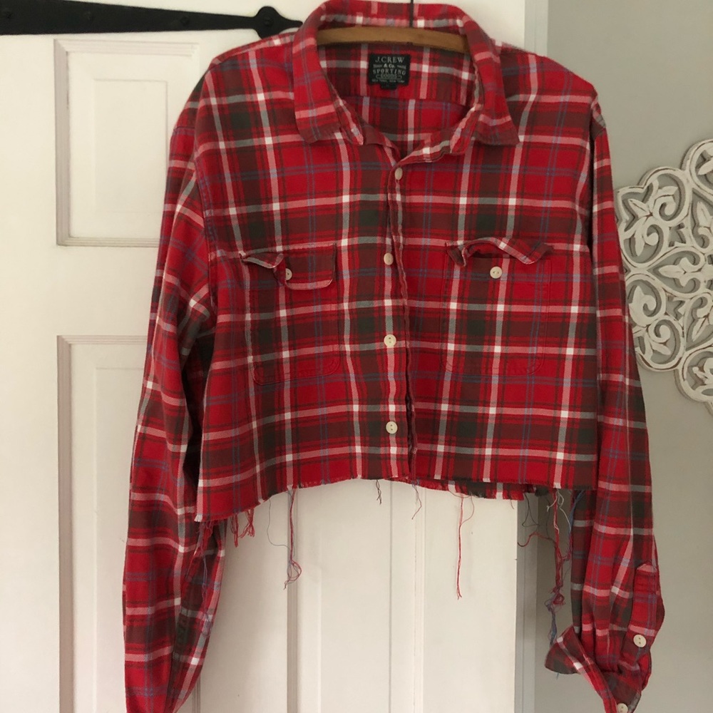 Vintage J crew flannel -cropped